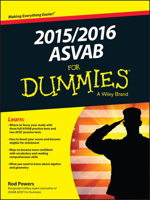 Imagen de portada para 2015 / 2016 ASVAB For Dummies